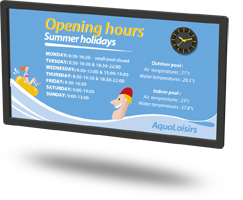 Aquastyle LCD-videoanzeige Aquastyle LCD-videoanzeige für schwimmbäder
