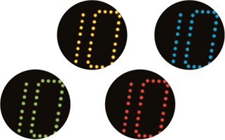 Farben LED-Uhren Zeitzonen LED-farben-zeitzonen