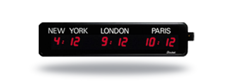 Multi-function 3-city Style Mondiale LED clock