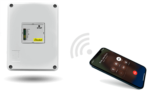 The GSM control box allows triggering of lockdown alerts by phone call