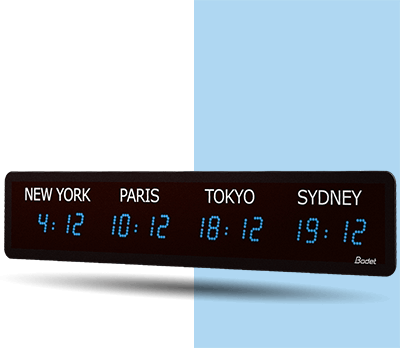 Multiple Time Zone Clock World Style Led - World Wall Clock Digital
