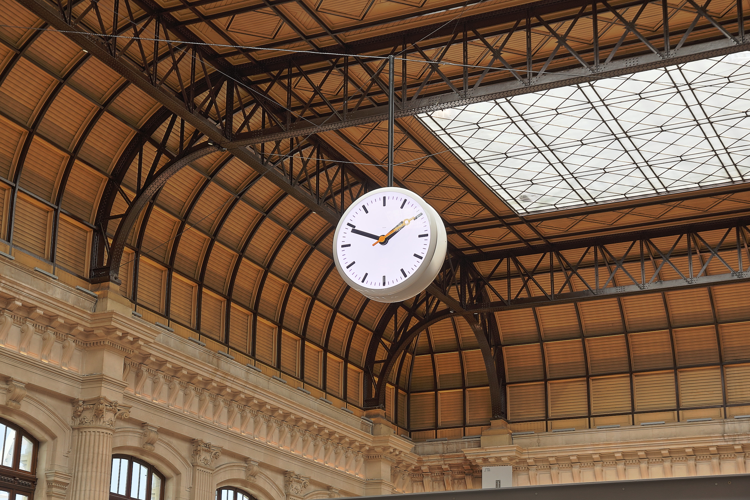 Hanging clock Bordeaux railway station