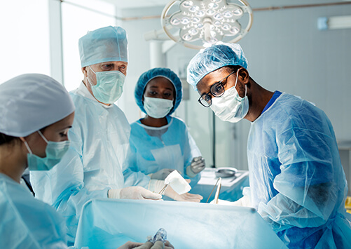 Doctor attending a patient