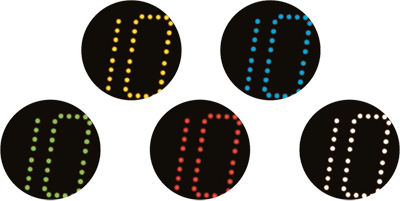 Colores de LED para reloj con multiples husos LED colores STYLE v2