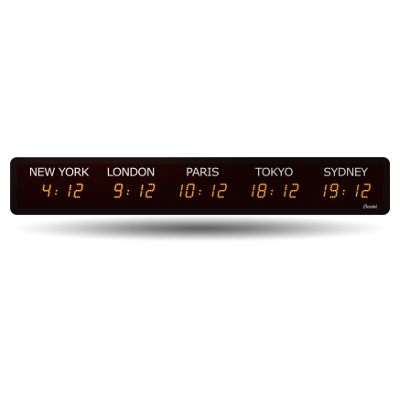 Reloj LED Style Mondiale - 5 ciudades Reloj-LED-Style-Mondiale-5-ciudades