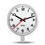 Horloges analogiques métalliques - Support bas