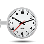 Analoguhren aus Metall - Horizontale Befestigung