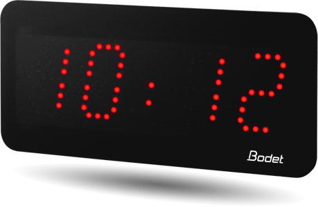 horloge led style 5 rouge bodet