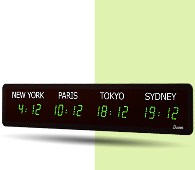 Horloge-LED-style-mondiale