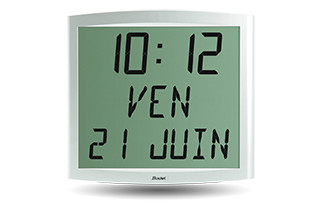 Horloge Led Style 5 pour les écoles BODET cristalysDate face