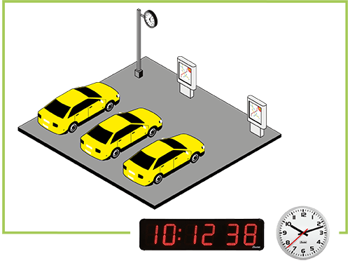 Clocks for airport external entrances