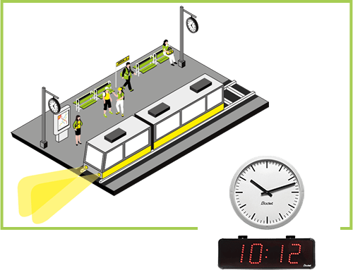 Uhr für U-Bahn-Station